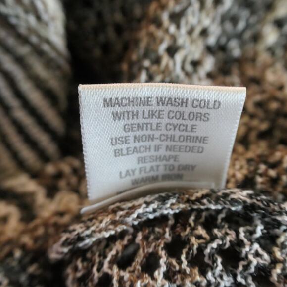 Dressbarn Sweater Womens Size 2X Brown Asymmetrical Hem Light Sheer Beachy - Picture 10 of 10